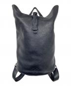 HIROFUヒロフ）の古着「ロールトップレザーリュック」｜ダークブルー