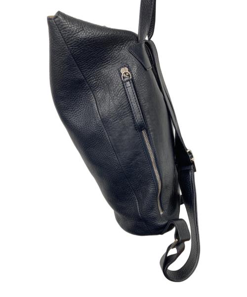 HIROFU（ヒロフ）HIROFU (ヒロフ) ロールトップレザーリュック ダークブルーの古着・服飾アイテム