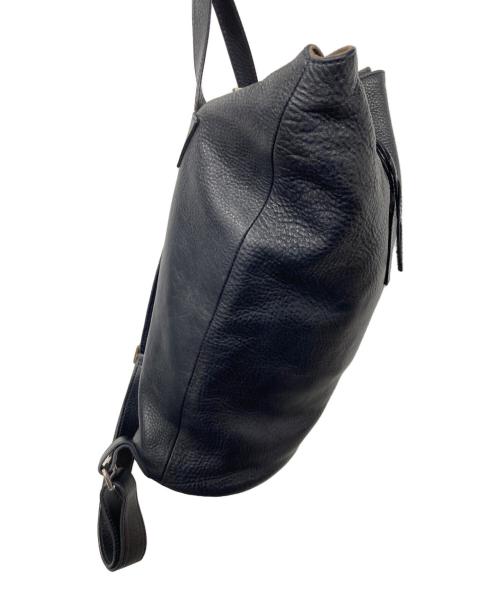 HIROFU（ヒロフ）HIROFU (ヒロフ) ロールトップレザーリュック ダークブルーの古着・服飾アイテム
