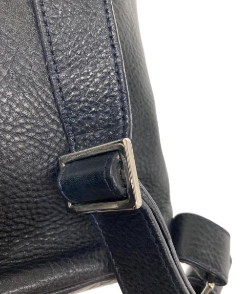 HIROFU（ヒロフ）HIROFU (ヒロフ) ロールトップレザーリュック ダークブルーの古着・服飾アイテム