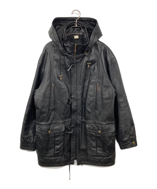 古着（フルギ）古着 (フルギ) 古着レザーダッフルコート ブラック サイズ:表記消えの古着・服飾アイテム
