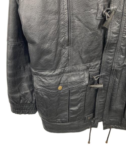 古着（フルギ）古着 (フルギ) 古着レザーダッフルコート ブラック サイズ:表記消えの古着・服飾アイテム