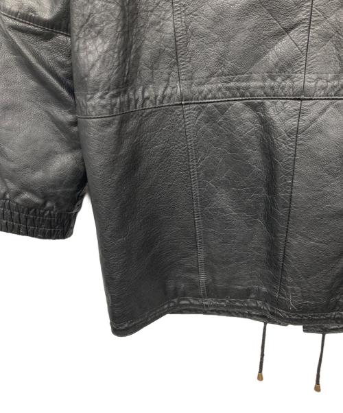 古着（フルギ）古着 (フルギ) 古着レザーダッフルコート ブラック サイズ:表記消えの古着・服飾アイテム