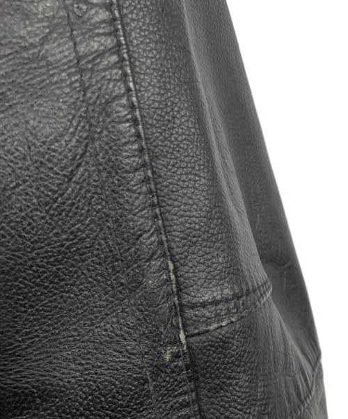 古着（フルギ）古着 (フルギ) 古着レザーダッフルコート ブラック サイズ:表記消えの古着・服飾アイテム