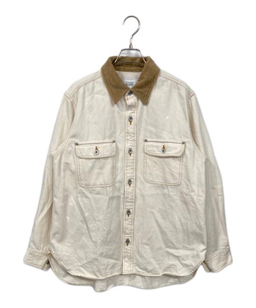 UNITED ARROWS & SONS（ユナイテッドアローズ アンド サンズ）UNITED ARROWS & SONS (ユナイテッドアローズ アンド サンズ) N.O.P.J WORK SHIRT ベージュ サイズ:Mの古着・服飾アイテム