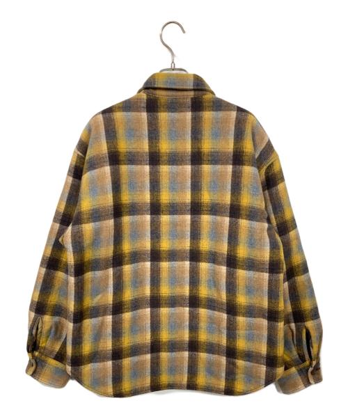 PENDLETON（ペンドルトン）PENDLETON (ペンドルトン) 裏ボアチェックシャツジャケット イエロー×ブラウン サイズ:Mの古着・服飾アイテム