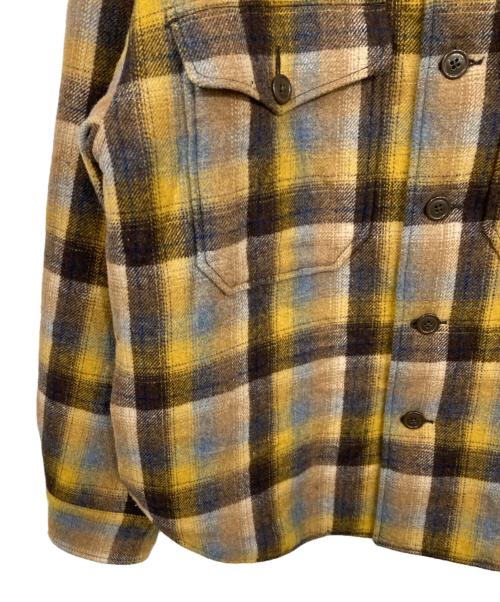 PENDLETON（ペンドルトン）PENDLETON (ペンドルトン) 裏ボアチェックシャツジャケット イエロー×ブラウン サイズ:Mの古着・服飾アイテム