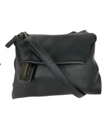 ear PAPILLONNER（イアパピヨネ）の古着「樹脂チャームフラップショルダーバッグ」｜ブラック