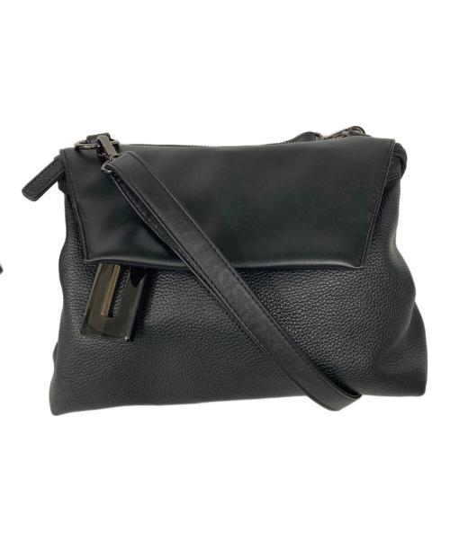 ear PAPILLONNER（イアパピヨネ）ear PAPILLONNER (イアパピヨネ) 樹脂チャームフラップショルダーバッグ ブラックの古着・服飾アイテム