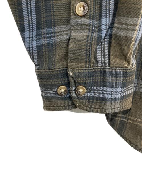 CarHartt（カーハート）CarHartt (カーハート) 古着チェックシャツ カーキ×ネイビー サイズ:Lの古着・服飾アイテム