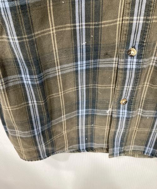 CarHartt（カーハート）CarHartt (カーハート) 古着チェックシャツ カーキ×ネイビー サイズ:Lの古着・服飾アイテム