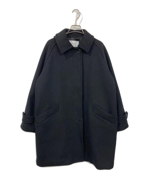 FRAMeWORK（フレームワーク）FRAMeWORK (フレームワーク) ラムウールMIXシャルムバルカラーコート ブラック サイズ:38の古着・服飾アイテム