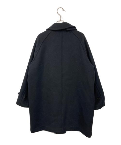 FRAMeWORK（フレームワーク）FRAMeWORK (フレームワーク) ラムウールMIXシャルムバルカラーコート ブラック サイズ:38の古着・服飾アイテム