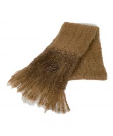 LOEWE（ロエベ）の古着「モヘアブレンドアナグラム刺繍マフラー」｜ブラウン