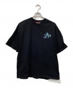BUDSPOOLバッズプール）の古着「A's LOGO EMBROIDERY S/S TEE」｜ブラック