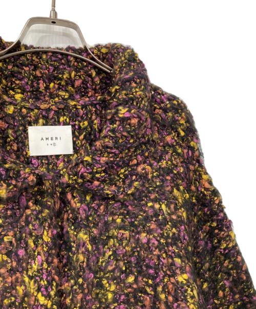 Ameri（アメリ）AMERI (アメリ) FUNNY YARN KNIT JACKET ブラック×ピンク サイズ:Fの古着・服飾アイテム