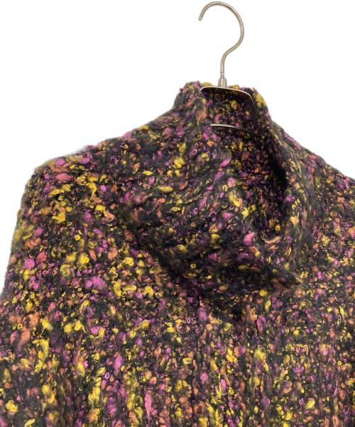 Ameri（アメリ）AMERI (アメリ) FUNNY YARN KNIT JACKET ブラック×ピンク サイズ:Fの古着・服飾アイテム