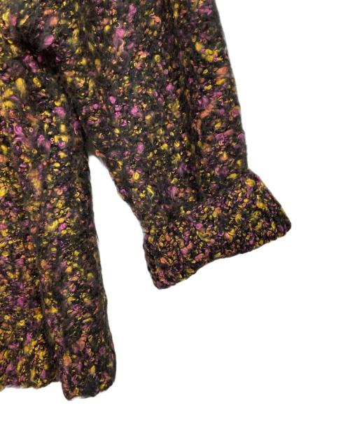 Ameri（アメリ）AMERI (アメリ) FUNNY YARN KNIT JACKET ブラック×ピンク サイズ:Fの古着・服飾アイテム