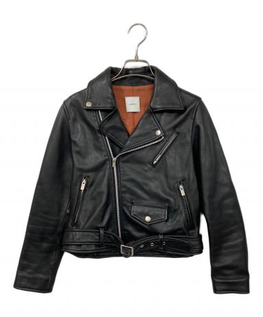 中古・古着通販】AMERI (アメリ) ダブルライダースジャケット ブラック