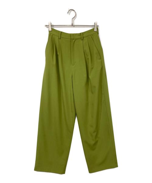 CLANE（クラネ）CLANE (クラネ) ベーシックタックパンツ 黄緑 サイズ:1の古着・服飾アイテム