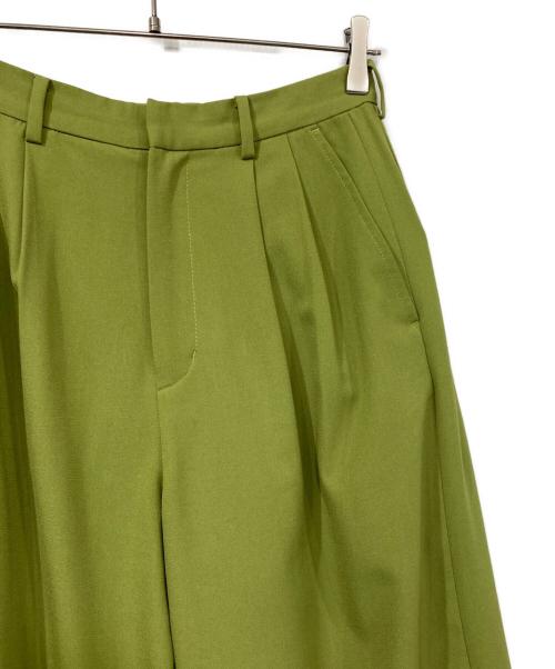 CLANE（クラネ）CLANE (クラネ) ベーシックタックパンツ 黄緑 サイズ:1の古着・服飾アイテム