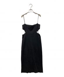 MAISON SPECIAL（メゾンスペシャル）の古着「スキューバーニットワンピース」｜ブラック