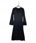 Ameriアメリ）の古着「AMERICAN SLEEVE LAYERED KNIT DRESS」｜ブラック