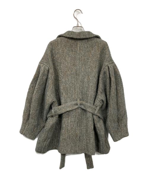 CLANE（クラネ）CLANE (クラネ) ミックスループツイードボックスコート グリーン サイズ:1の古着・服飾アイテム