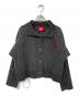 Vivienne Westwood RED LABEL（ヴィヴィアンウエストウッドレッドレーベル）の古着「オーブ刺繍ケーブルニットカーディガン」｜グレー