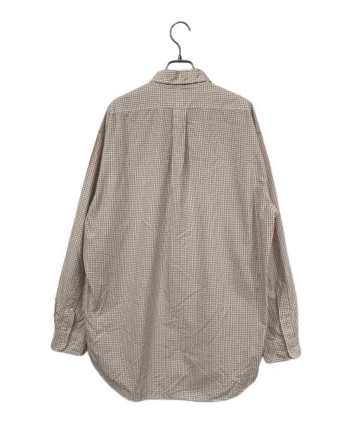 RALPH LAUREN（ラルフローレン）RALPH LAUREN (ラルフローレン) チェックBDシャツ ホワイト×ブラウン サイズ:Mの古着・服飾アイテム