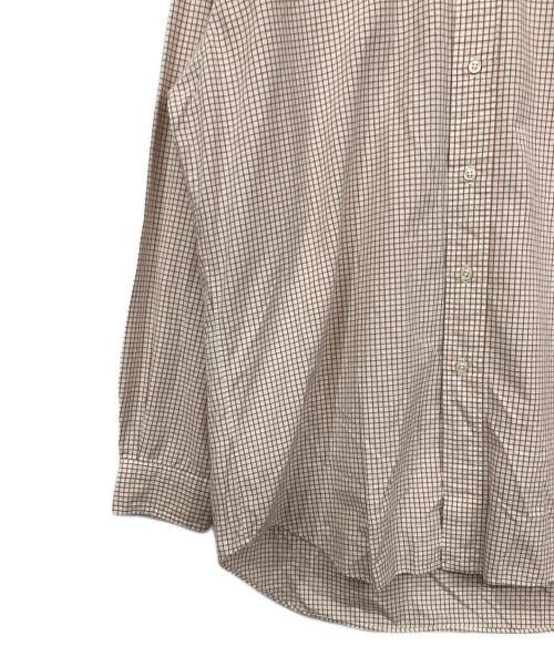 RALPH LAUREN（ラルフローレン）RALPH LAUREN (ラルフローレン) チェックBDシャツ ホワイト×ブラウン サイズ:Mの古着・服飾アイテム