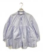 UNITED ARROWSユナイテッドアローズ）の古着「ギャザーネックブラウス」｜ブルー
