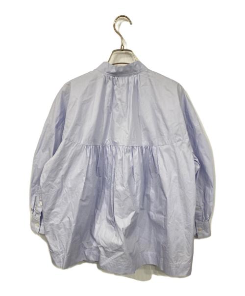 UNITED ARROWS（ユナイテッドアローズ）UNITED ARROWS (ユナイテッドアローズ) ギャザーネックブラウス ブルー サイズ:表記無しの古着・服飾アイテム