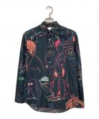 PAUL SMITHポールスミス）の古着「総柄シャツ」｜ブラック