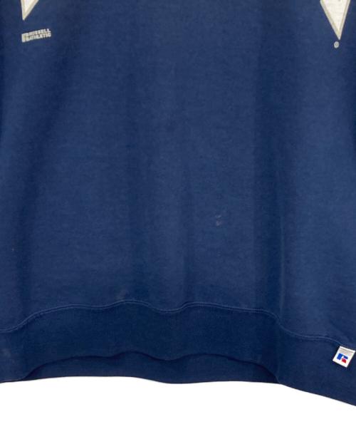 RUSSELL ATHLETIC（ラッセルアスレチック）RUSSELL ATHLETIC (ラッセルアスレチック) Vガゼットプリントスウェット ネイビー サイズ:XLの古着・服飾アイテム