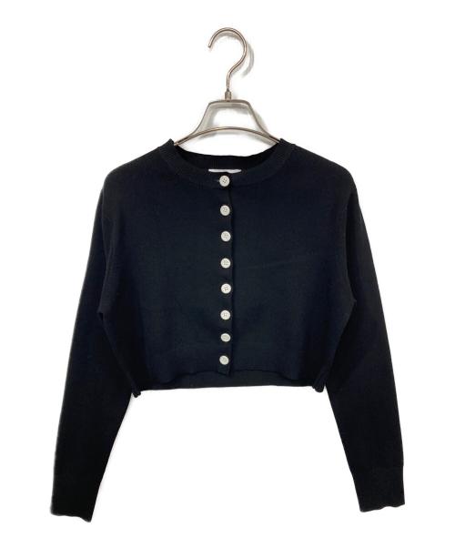 UNITED ARROWS（ユナイテッドアローズ）UNITED ARROWS (ユナイテッドアローズ) RY/PE ショート カーディガン ブラック サイズ:表記なしの古着・服飾アイテム