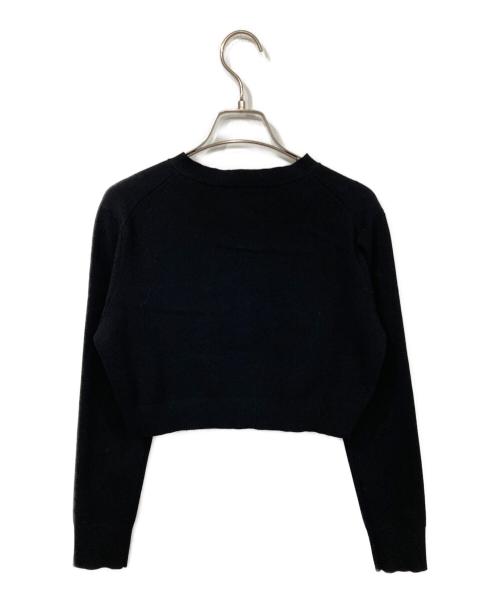 UNITED ARROWS（ユナイテッドアローズ）UNITED ARROWS (ユナイテッドアローズ) RY/PE ショート カーディガン ブラック サイズ:表記なしの古着・服飾アイテム