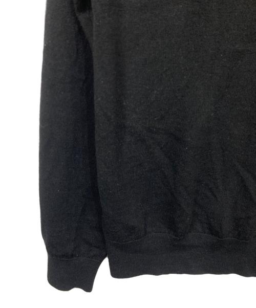 UNIVERSAL LANGUAGE（ユニバーサルランゲージ）UNIVERSAL LANGUAGE (ユニバーサルランゲージ) メリノウール天竺ポロニット ブラック サイズ:Mの古着・服飾アイテム