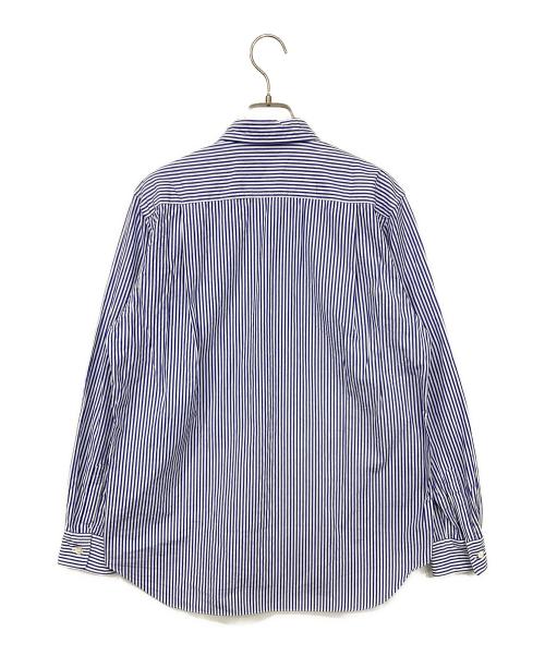 PLAY COMME des GARCONS（プレイコムデギャルソン）PLAY COMME des GARCONS (プレイコムデギャルソン) Stripe Shirt With Black Emblem Pattern A ブルー サイズ:SIZE Sの古着・服飾アイテム