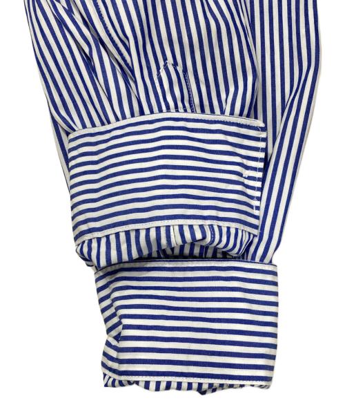PLAY COMME des GARCONS（プレイコムデギャルソン）PLAY COMME des GARCONS (プレイコムデギャルソン) Stripe Shirt With Black Emblem Pattern A ブルー サイズ:SIZE Sの古着・服飾アイテム