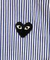 中古・古着 PLAY COMME des GARCONS (プレイコムデギャルソン) Stripe Shirt With Black Emblem Pattern A ブルー サイズ:SIZE S：18000円