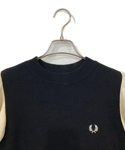 FRED PERRY（フレッドペリー）FRED PERRY (フレッドペリー) フレンチスリーブワンピース ブラック サイズ:UK8の古着・服飾アイテム