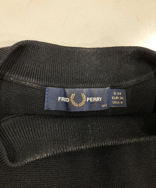 FRED PERRY（フレッドペリー）FRED PERRY (フレッドペリー) フレンチスリーブワンピース ブラック サイズ:UK8の古着・服飾アイテム