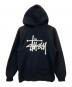 stussy (ステューシー) ロゴプリントフーディー ブラック サイズ:M：6000円