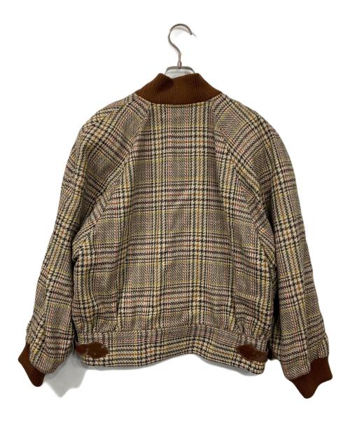 Christian Dior Sports（クリスチャン ディオールスポーツ）Christian Dior Sports (クリスチャン ディオールスポーツ) チェックブルゾン ベージュ サイズ:Lの古着・服飾アイテム