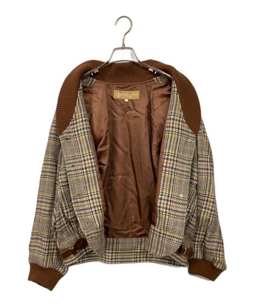 Christian Dior Sports（クリスチャン ディオールスポーツ）Christian Dior Sports (クリスチャン ディオールスポーツ) チェックブルゾン ベージュ サイズ:Lの古着・服飾アイテム