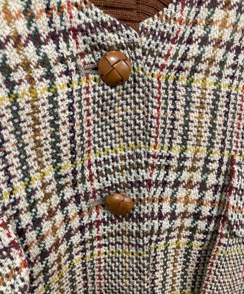 Christian Dior Sports（クリスチャン ディオールスポーツ）Christian Dior Sports (クリスチャン ディオールスポーツ) チェックブルゾン ベージュ サイズ:Lの古着・服飾アイテム