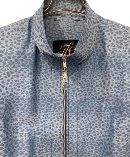 伊太利屋（イタリヤ）伊太利屋 (イタリヤ) 総柄コート ブルー サイズ:11の古着・服飾アイテム