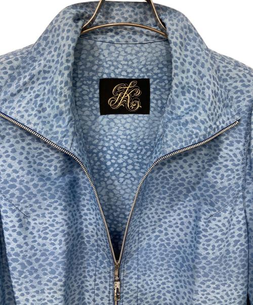 伊太利屋（イタリヤ）伊太利屋 (イタリヤ) 総柄コート ブルー サイズ:11の古着・服飾アイテム