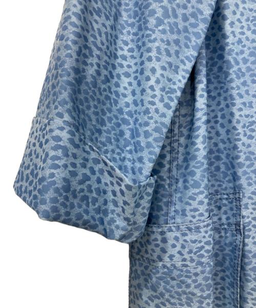伊太利屋（イタリヤ）伊太利屋 (イタリヤ) 総柄コート ブルー サイズ:11の古着・服飾アイテム